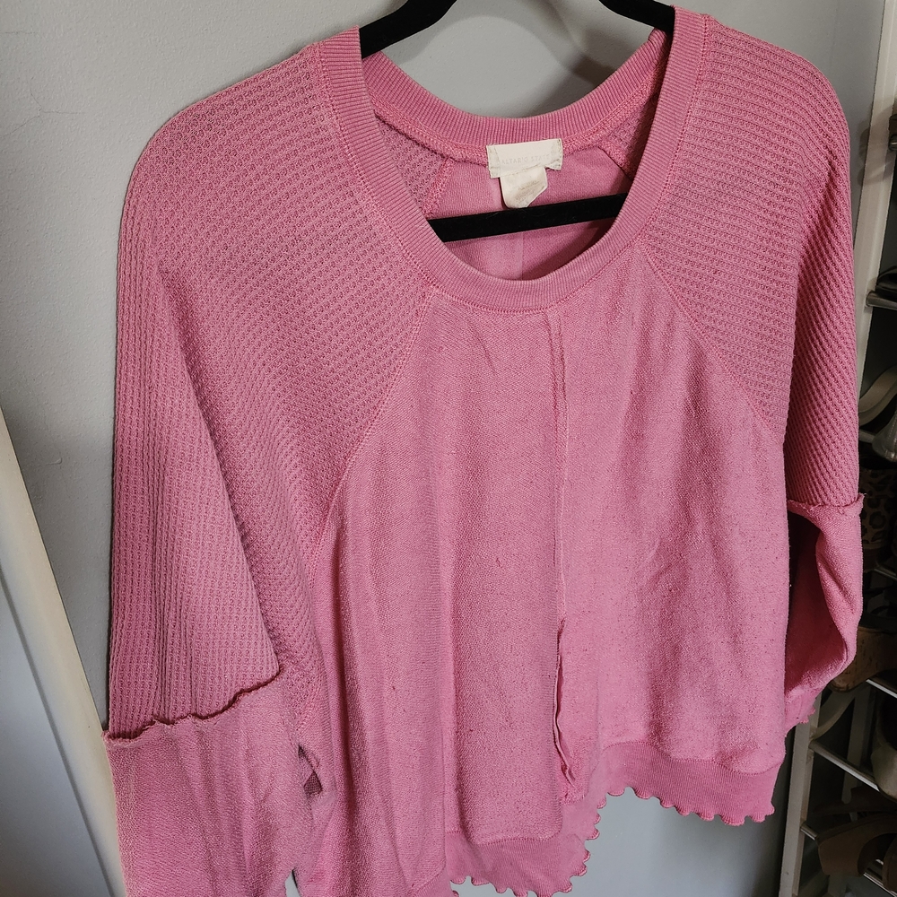 Altar'd State Vibrant Pink Crew Neck Sweater